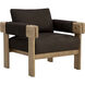 Carmichael Nubuck Cocoa Leather Lounge Chair